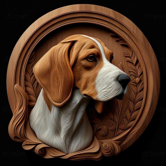 3D model English Foxhound dog (STL)